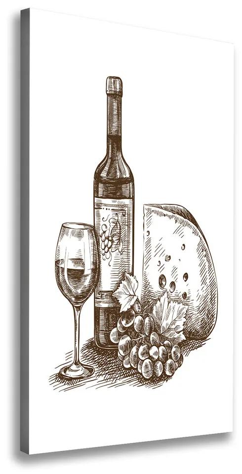 Imprimare tablou canvas Vin și gustări