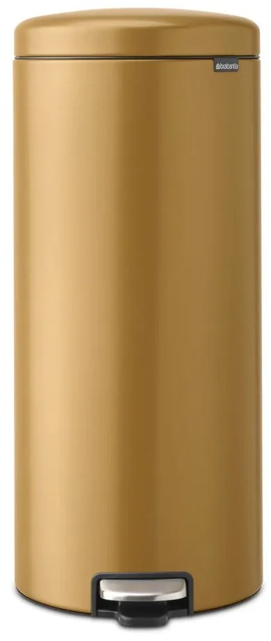Coș de gunoi auriu cu pedală din oțel 30 l NewIcon – Brabantia