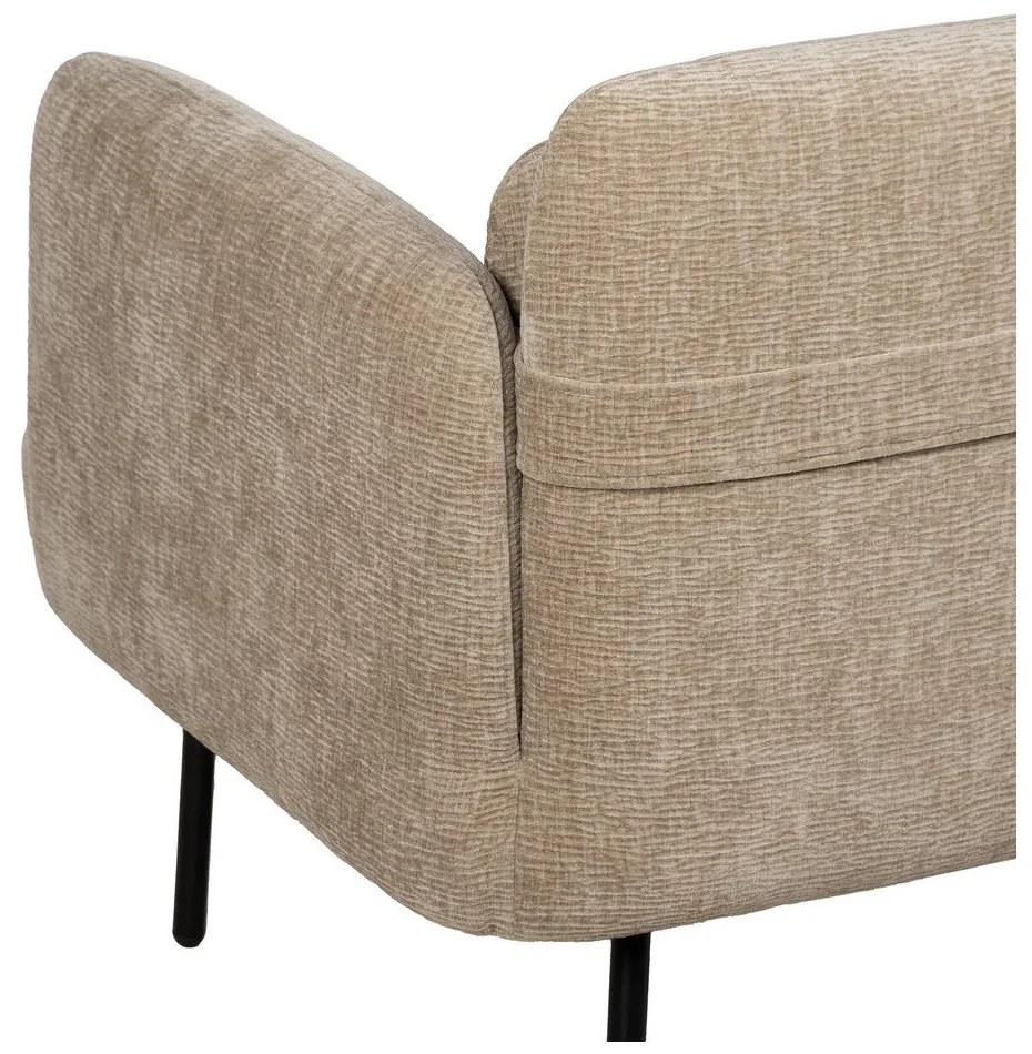 Canapea bej cu tapițerie din chenille 127 cm Bind – Ixia