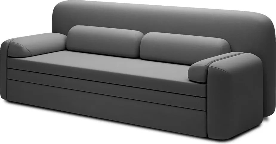 Canapea taupe extensibilă/cu spațiu de depozitare cu tapițerie din catifea 236 cm Elioss – ELTAP