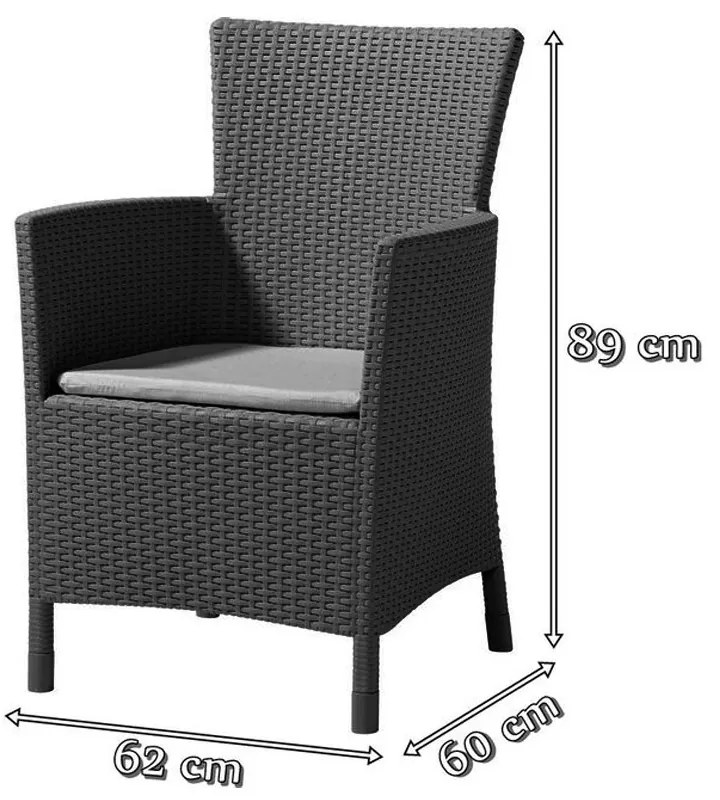 Set mobilier de grădină Futurowa 6+1, grafit