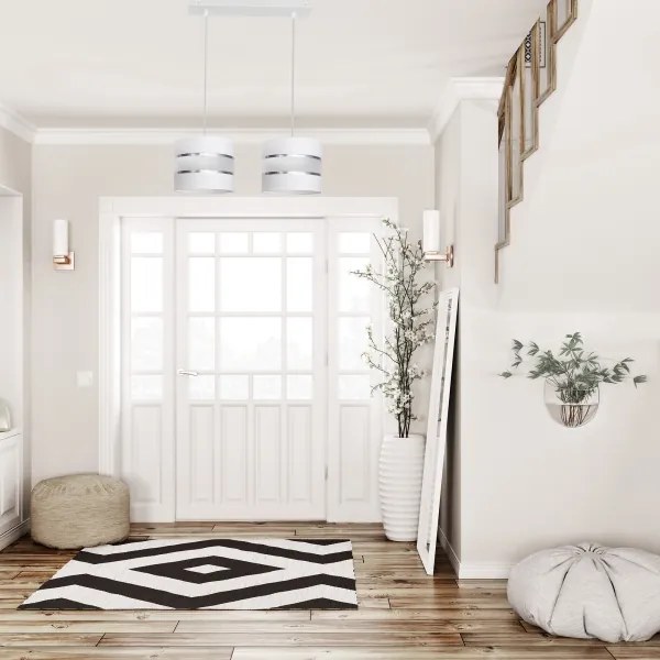 Lustră pe cablu HELEN 2xE27/15W/230V albă