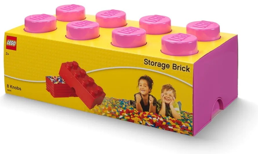 Cutie depozitare LEGO®, roz închis