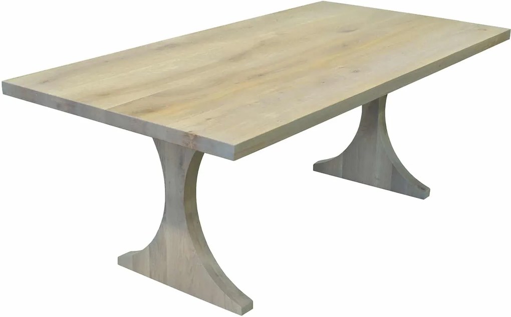 Masă stejar masiv Dining Luna blat 5 cm