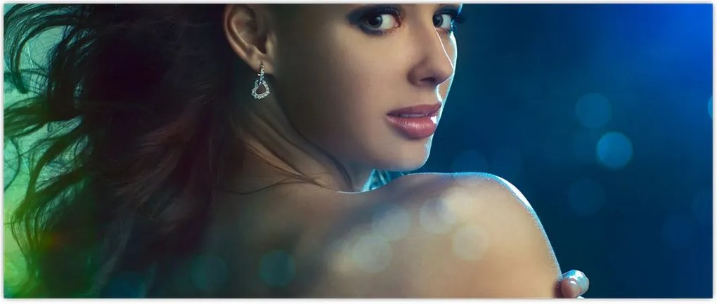 Tablou - Privirea unei femei tinere (120x50 cm)