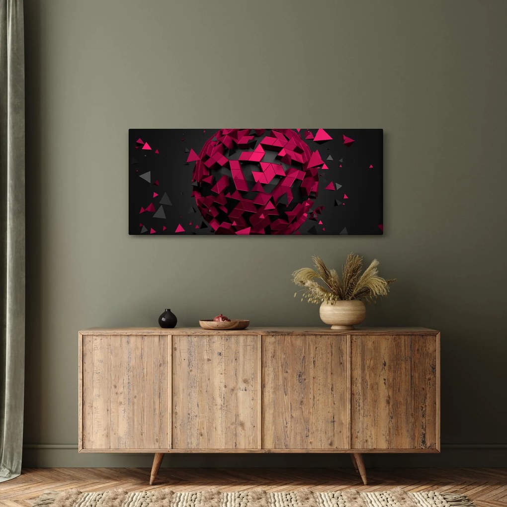 Tablou cu abstracție 3D (120x50 cm)