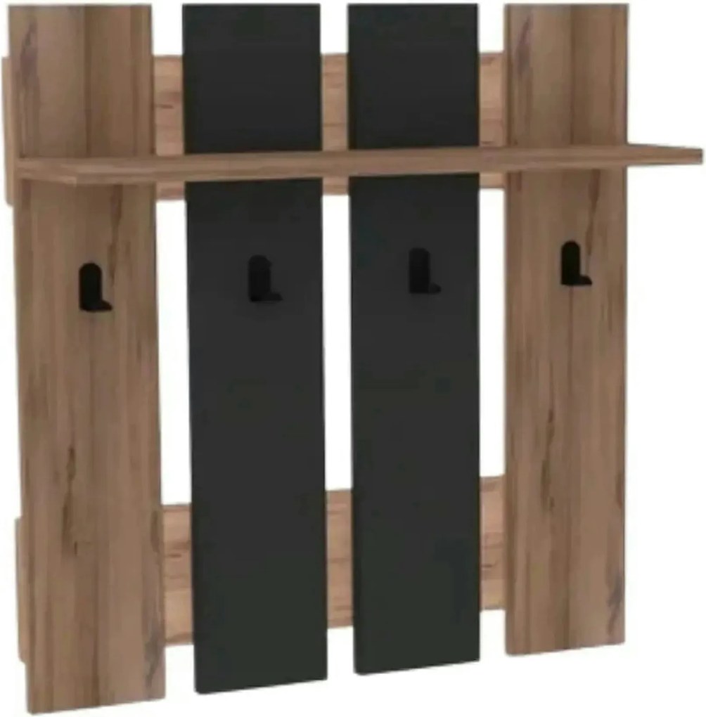 Cuier MITA, nuc/gri antracit, PAL melaminat, 70x18x70 cm