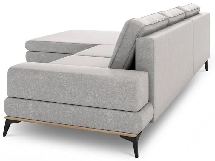 Colțar extensibil cu șezlong pe partea stângă Windsor &amp; Co Sofas Planet, gri deschis
