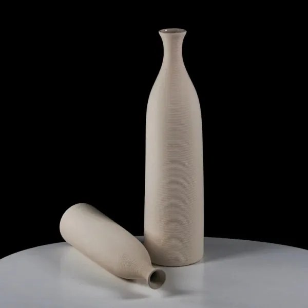 Vază ceramică albă, 33 cm