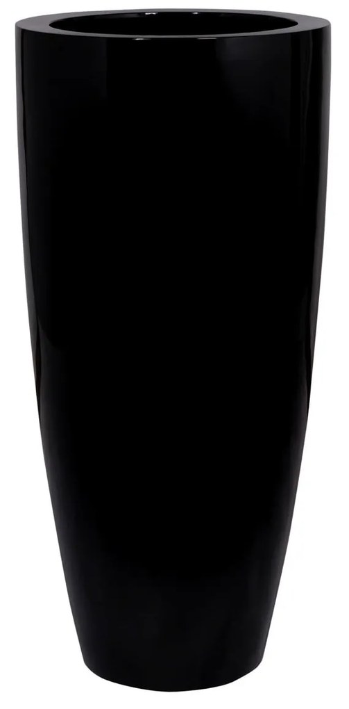 Ghiveci Dax, culoare negru, dimensiuni multiple - PotteryPots mărimea: XL - v. 100 cm, ⌀ 47 cm