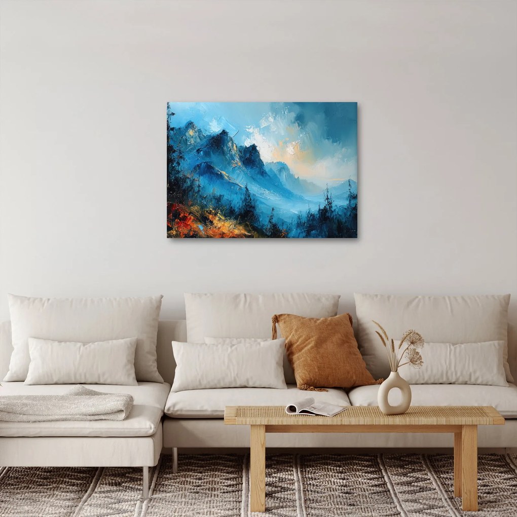Tablou - Pictura munților (70x50 cm)