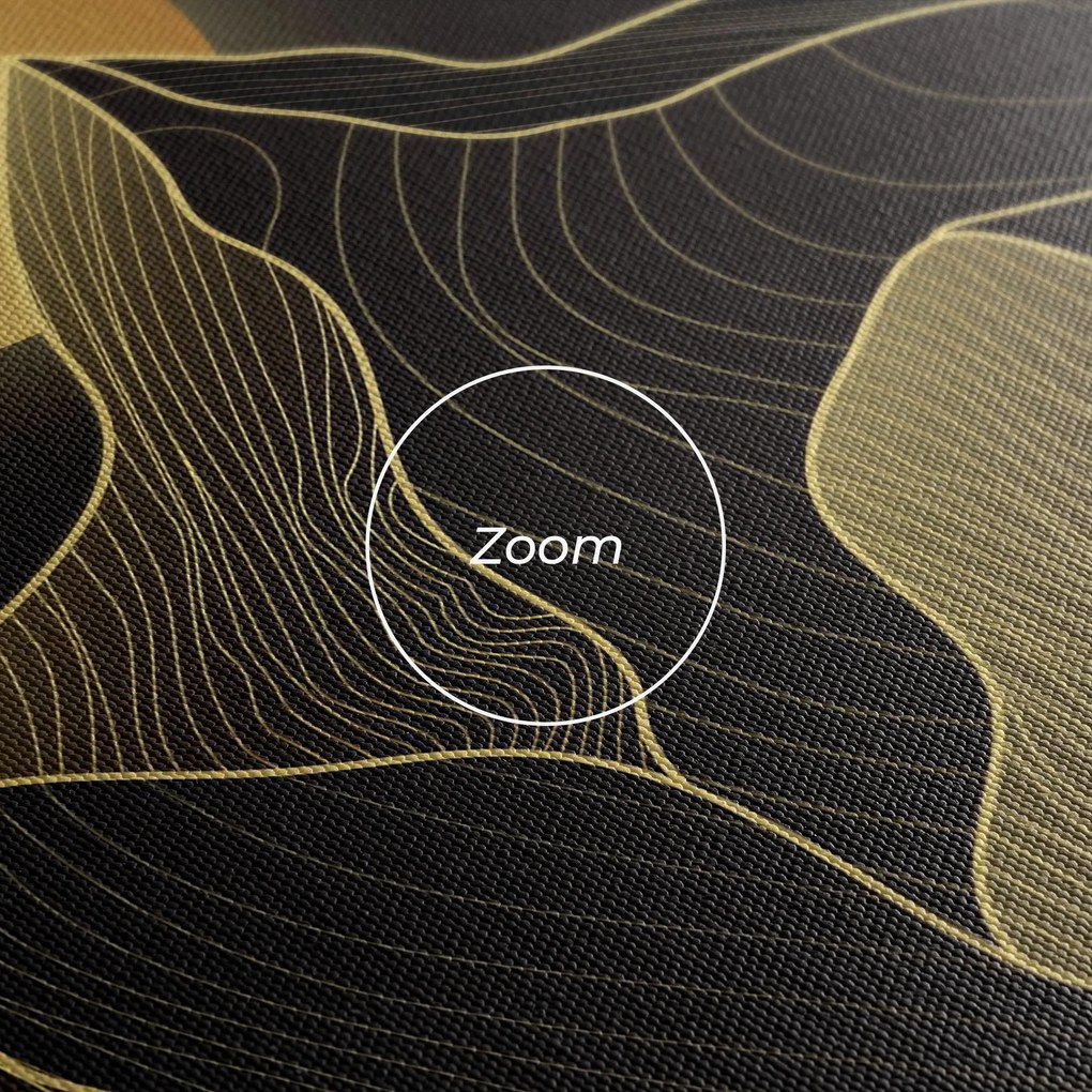 Tablou Canvas, 40x60cm, Dormitor si Living, Peisaje, Munti, Gold Shiny Moon