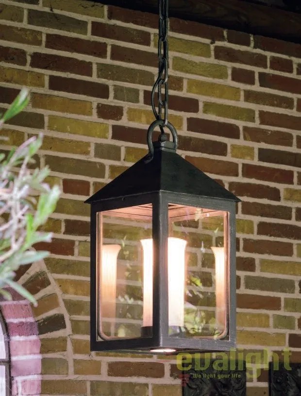 Pendul iluminat exterior din fier forjat, HL 2491-A
