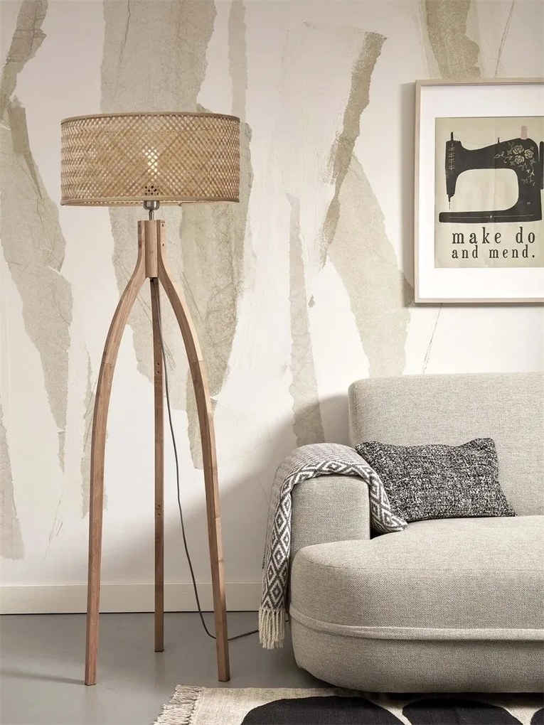 Lampadar eco din bambus Java 3-legs 50x22, natur