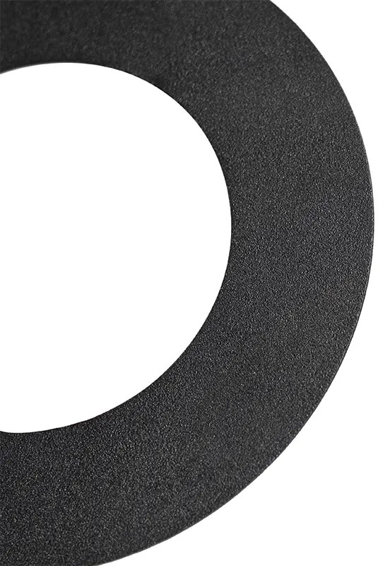 Set de 6 inele distanțiere negre pentru spoturi încastrate 7.5 - 13 cm - Spacer