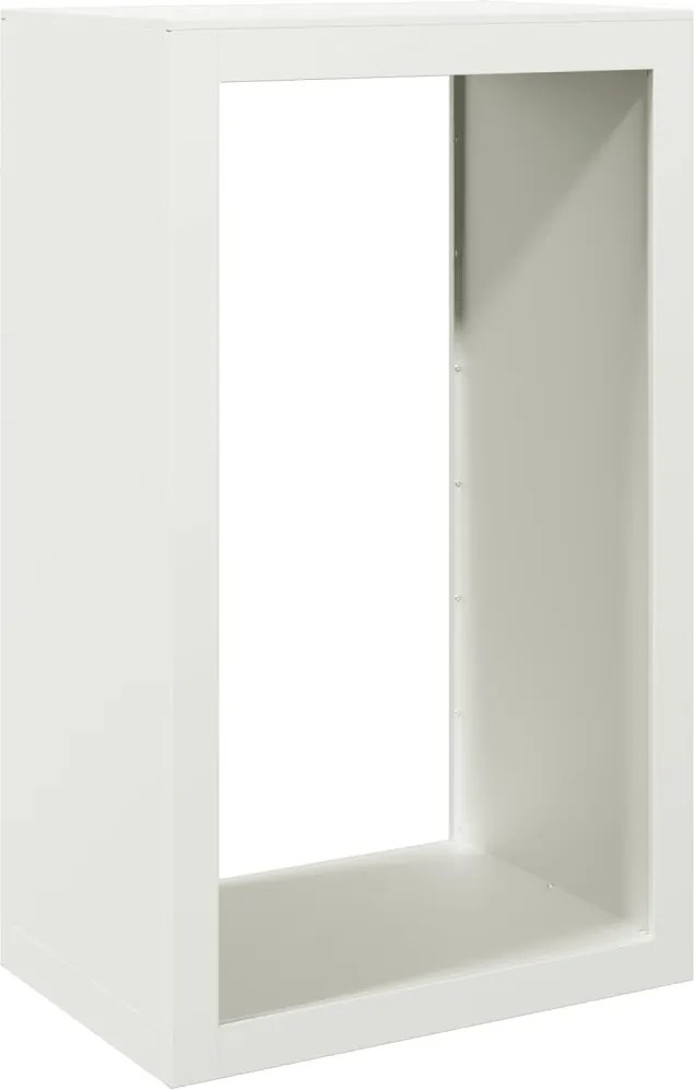 vidaXL Rastel pentru lemne de foc, alb, 60x40x100 cm, oțel