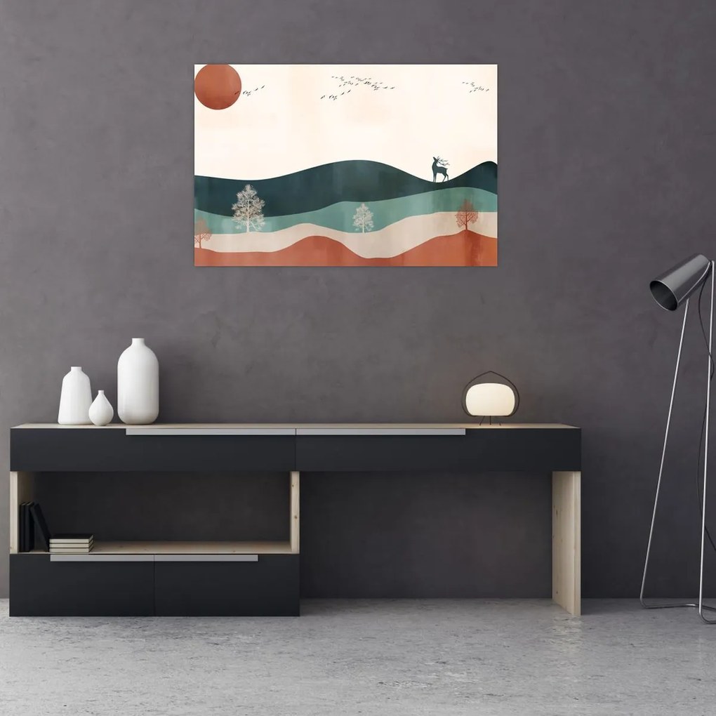 Tablou - Peisaj ilustrat (90x60 cm)