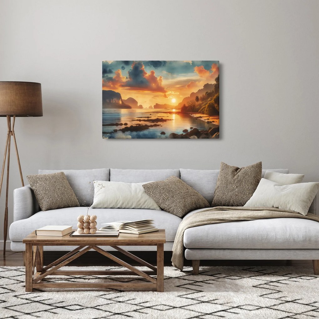 Tablou - Priveliște de pe plajă (90x60 cm)