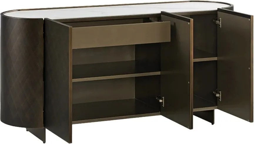 Comoda cu model optic 3D, Ceramica Alba, REFLECTION 150cm A-46502 VC