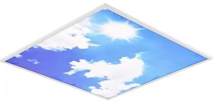 Brilagi-LED SLIMFRAME – corp de iluminat LED dimabil, 58W, 230V, 60x60 cm, argintiu/albastru + telecomandă