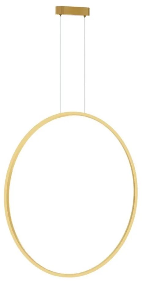 Lustr LED SATURNO 46W, 80 cm, IP44, auriu, cu cablu