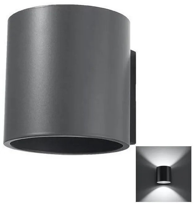 Sollux SL.0566 - Aplica de perete ORBIS 1xG9/40W/230V antracit