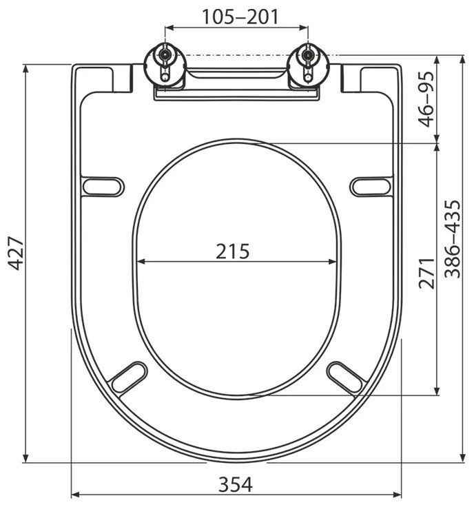 Capac WC, Alcadrain, soft-close, duroplast, alb