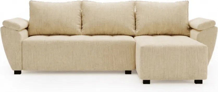 OFERTA Canapea extensibila reversibila in forma de L LIVARO 251x140 cm, crem Calitatea II.