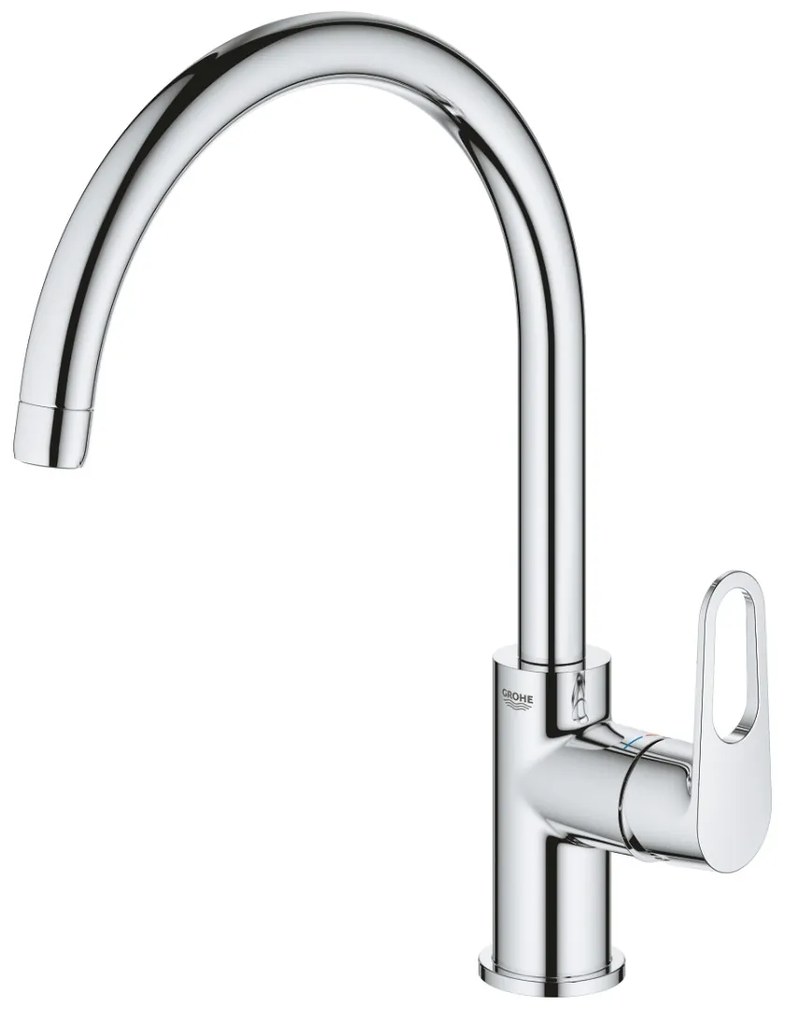 Baterie spalator bucatarie Grohe Bauflow,cartus ceramic, pipa pivotanta,crom-31538001