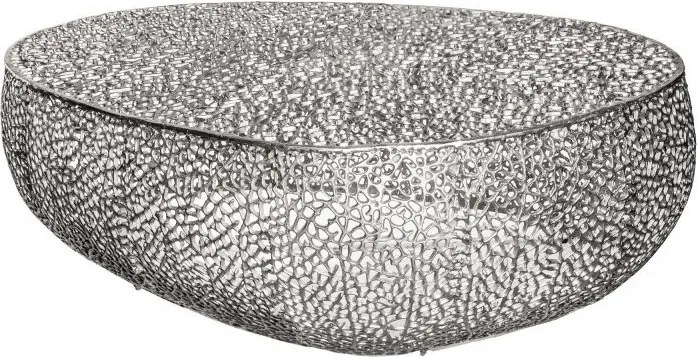 Masuta cu aspect deosebit Leaf 120cm, argintiu