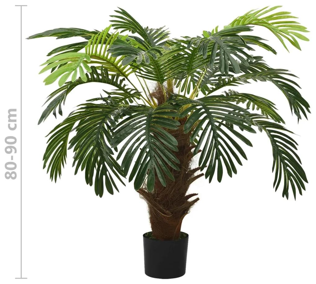 Planta artificiala palmier cycas cu ghiveci, verde, 90 cm 1, 90 cm