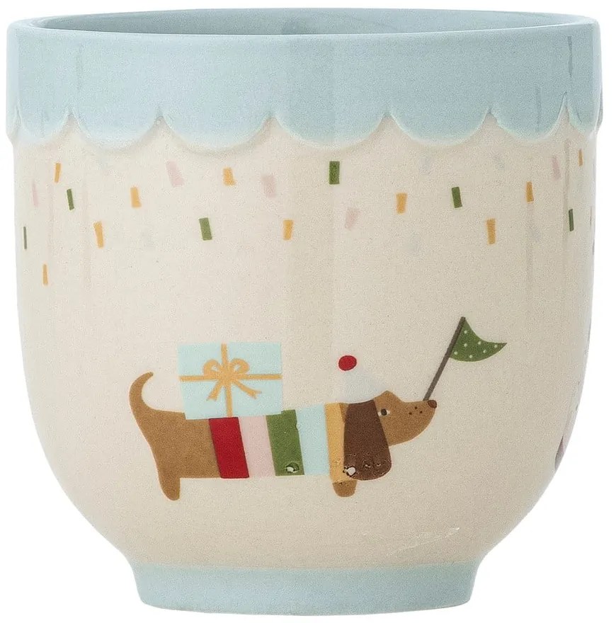 Cană pentru copii albastră/crem din gresie 150 ml Celebrate – Bloomingville Mini