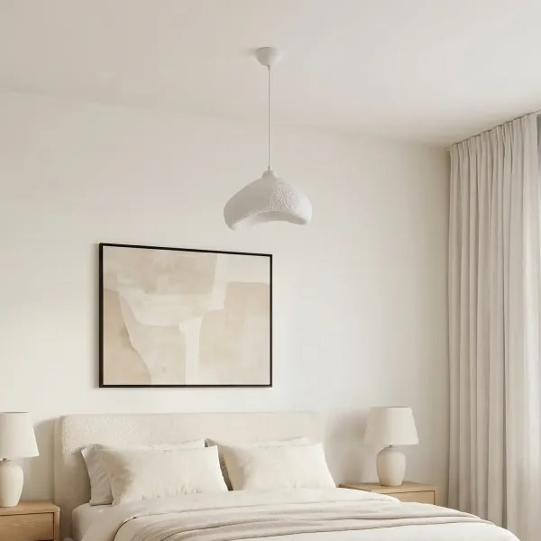 Brilagi - Lampă suspendată cu cablu WABI SABI 1xE27/40W/230V Ø 30 cm albă