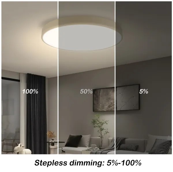 Brilagi - Lampă LED dimabilă POOL SMART, 60W, 230V, diam. 50 cm, Wi‑Fi Tuya, bej + telecomandă