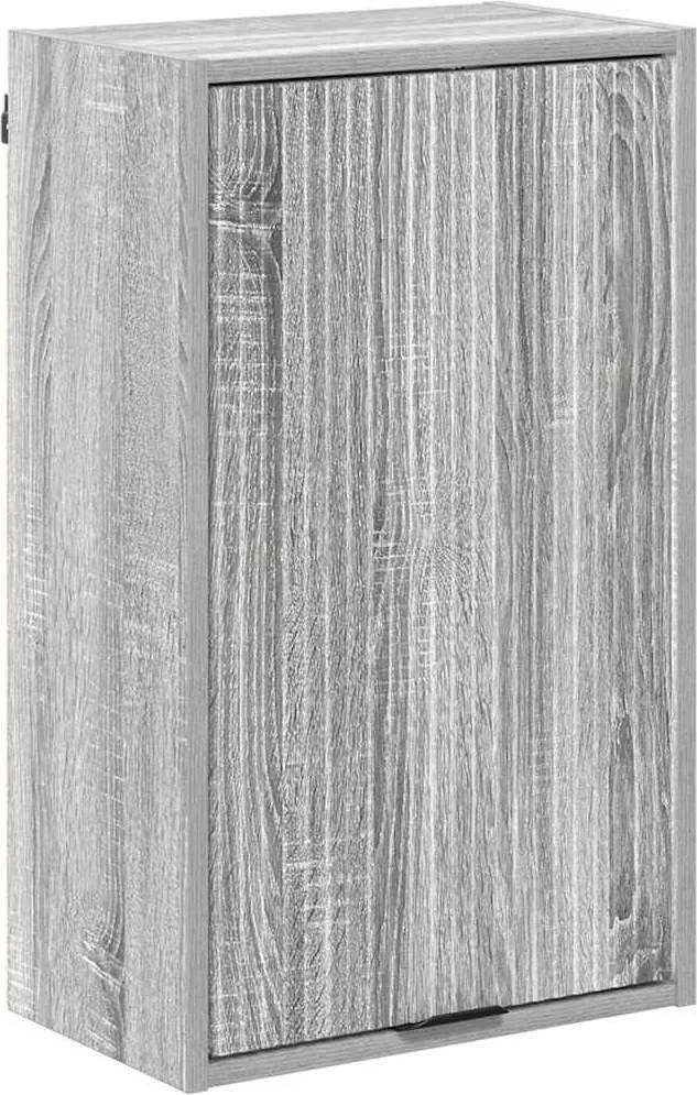vidaXL Dulap de Baie Pe perete cu ușă Gri Sonoma 39 x 23,5 x 65 cm