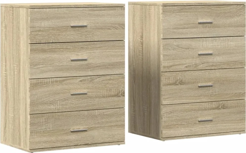 vidaXL Dulapuri, 2 buc., stejar sonoma, 60x39x80 cm, lemn prelucrat