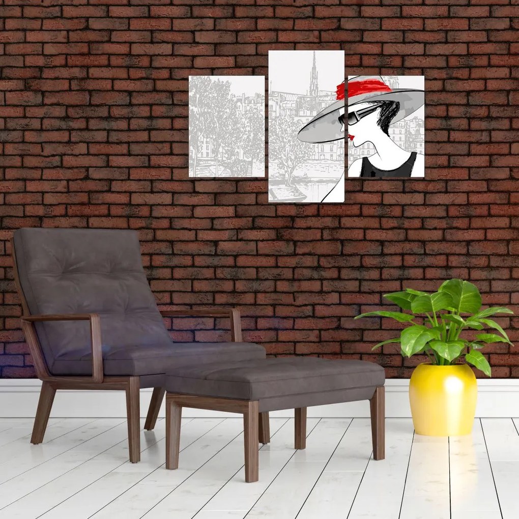 Tablou - Doamna la oraș (90x60 cm)