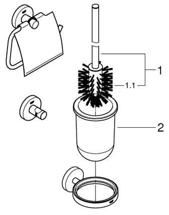 GROHE 41204000 - Set de accesorii QUICKFIX START, crom lucios