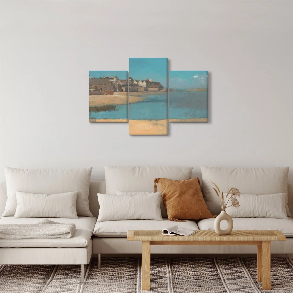 Tablou - Odilon Redon, Village by the Sea in Brittany, reproducere (90x60 cm)