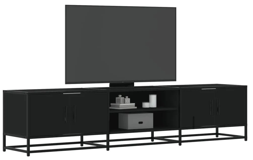 vidaXL Comodă TV, negru, 180x35x41 cm, lemn prelucrat