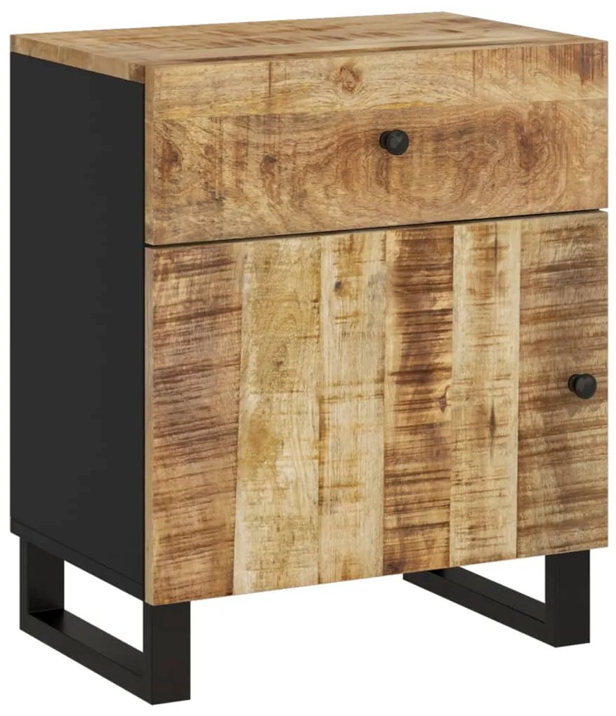 350656 vidaXL Noptieră, 50x33x60 cm, lemn masiv mango și lemn prelucrat
