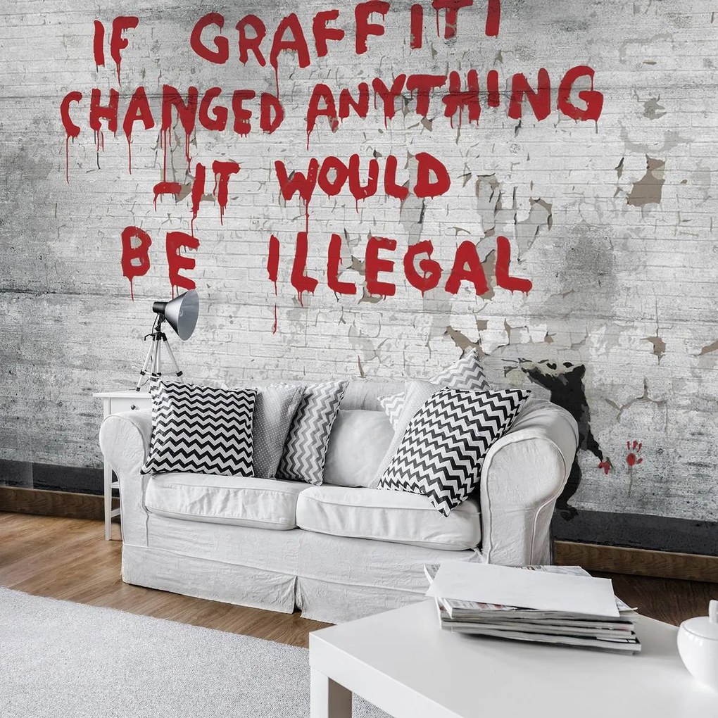 Fototapet - Inscripție Graffiti (254x184 cm)