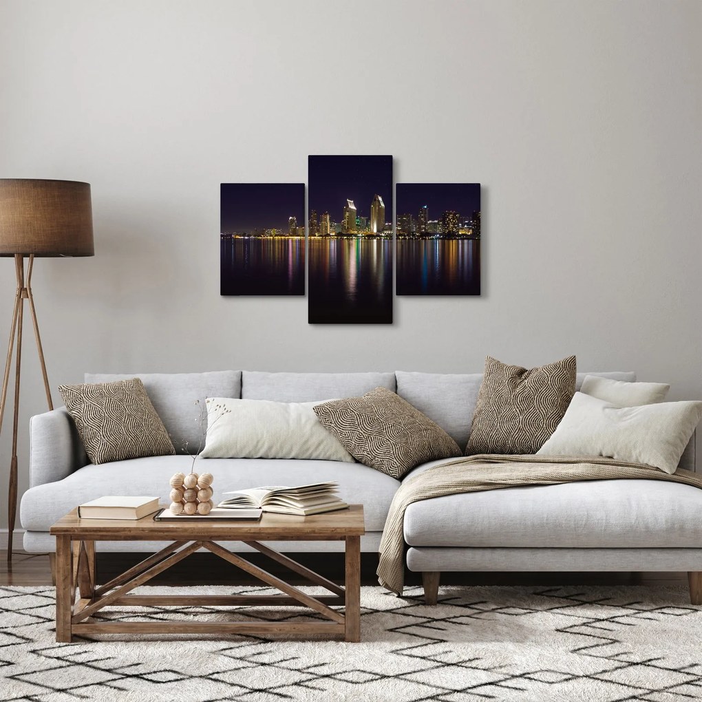 Tablou cu orașul nocturn (90x60 cm)