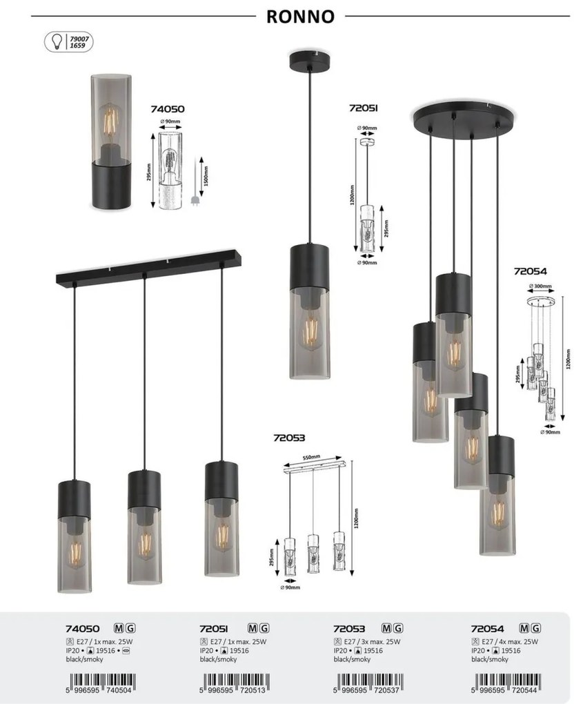 Veioza, Lampa de masa moderna Ronno