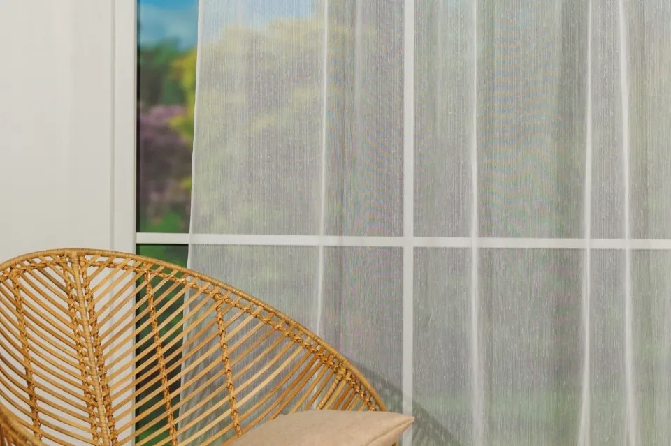 Perdea cu rejansă Lopez alb T01 – perdea elegantă semi-transparentă