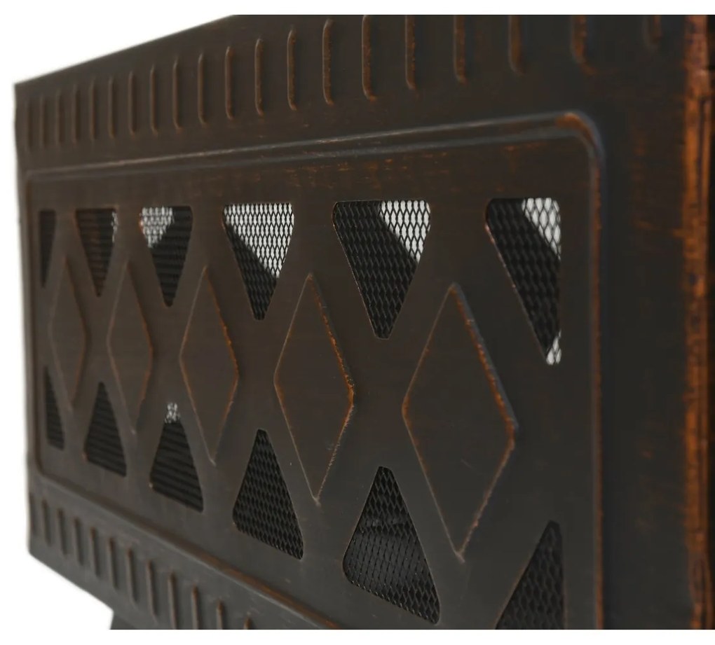 Șemineu cu capac pătrat Cattara 13009, 63,5 x 63,5x 62 cm