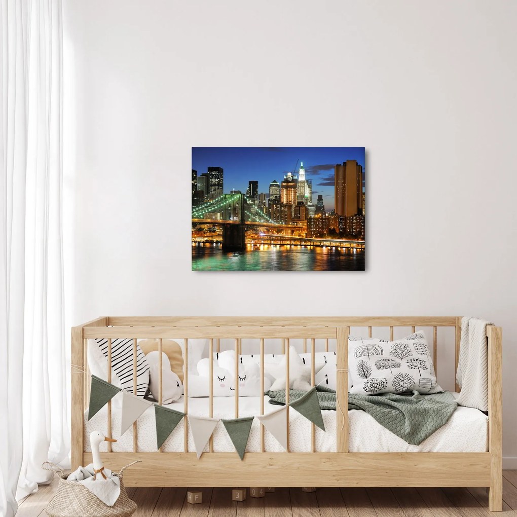 Tablou - Pod cu New York (70x50 cm)