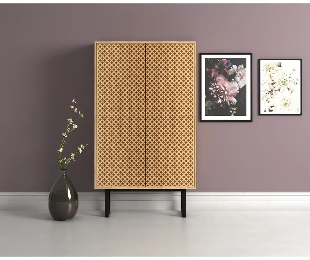 Comodă cu aspect de lemn de stejar Woodman Camden Diamond