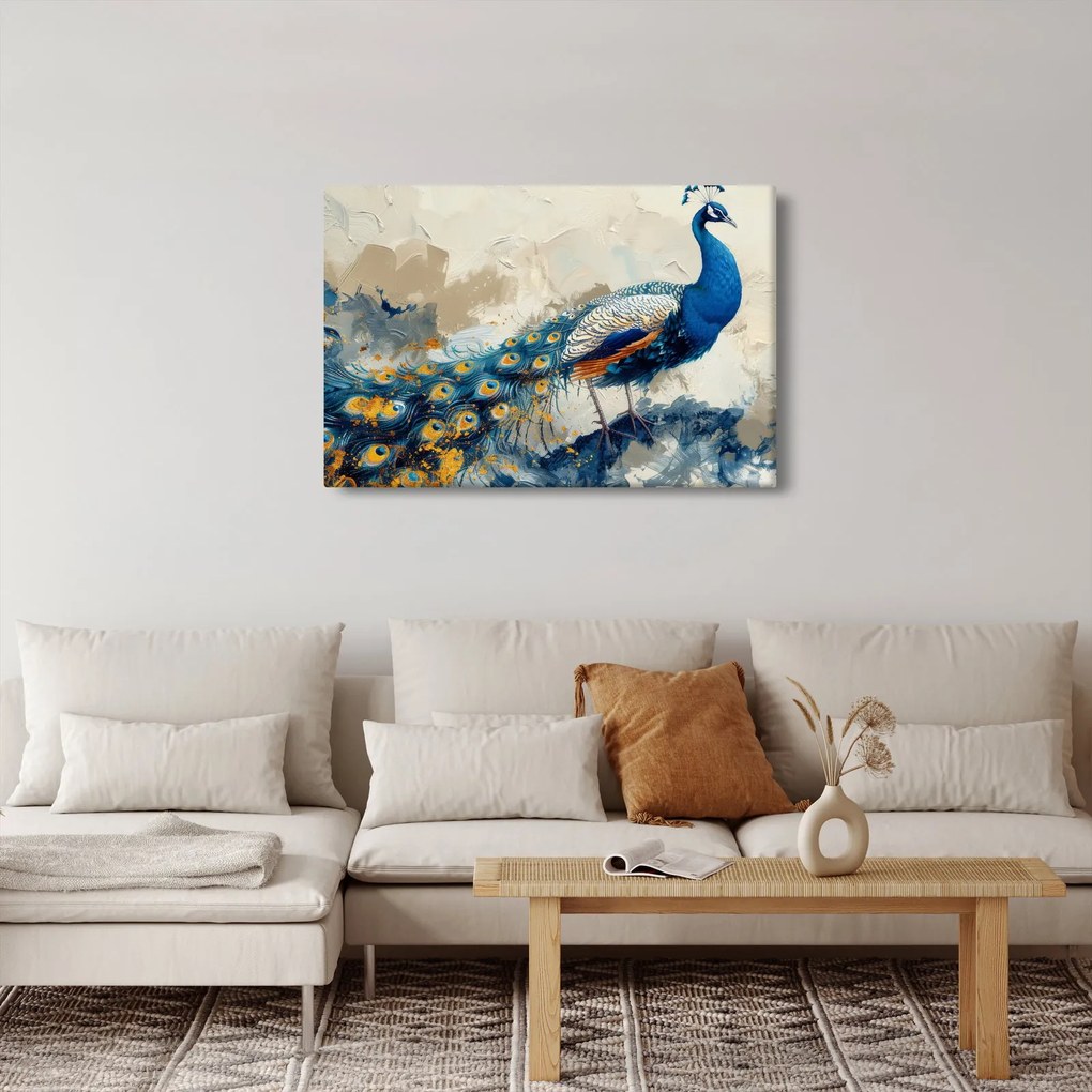 Tablou - Peacock, pictură (90x60 cm)