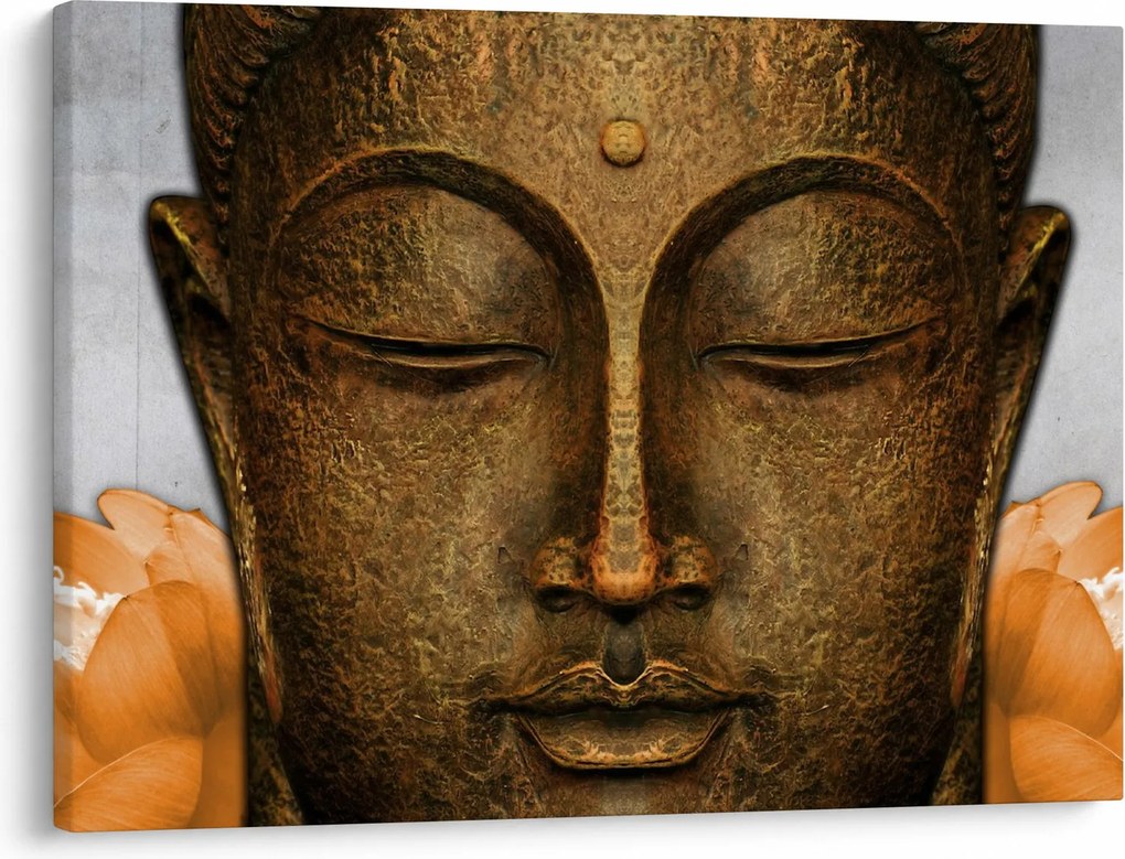Tablou cu statuie cu detaliu a feței (70x50 cm)